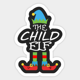 The Child Elf Matching Family Group Christmas Party SANTA Sticker